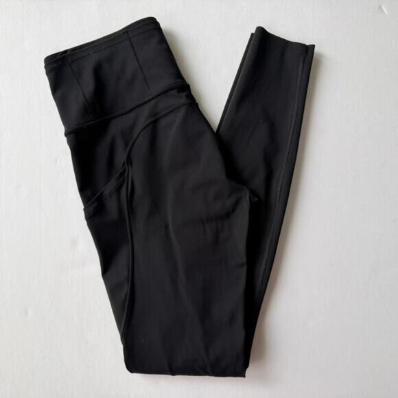 Lululemon Fast & Free Full Length Tight Non-Reflective 28" Black Size 6 Run Gym - Picture 2 of 7